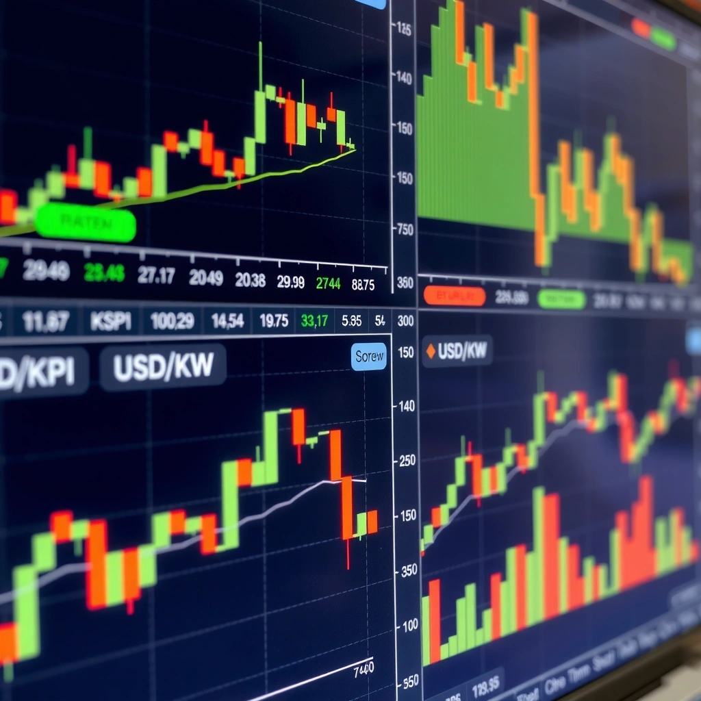 Advanced trading analytics dashboard with candlestick charts
