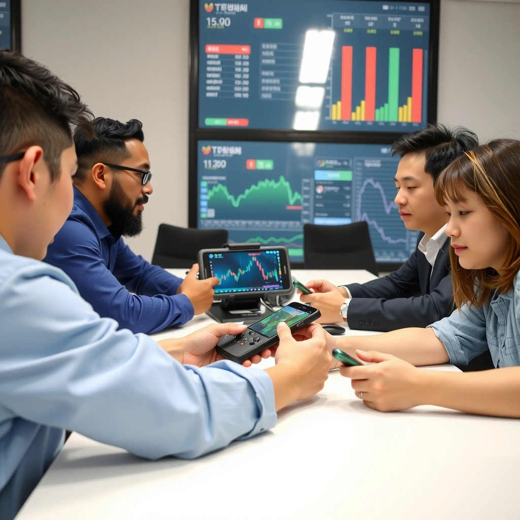 Professional corporate team and trading analytics visualization
